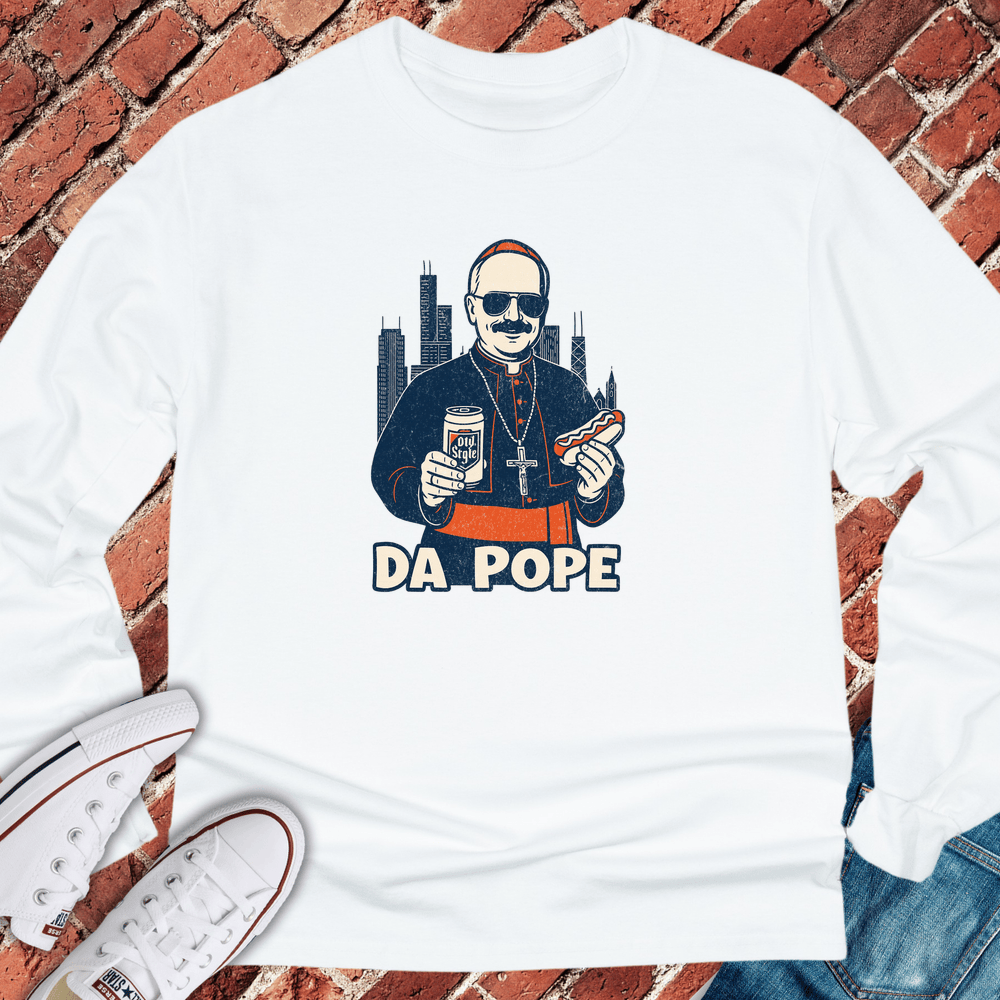 Da Chicago Pope Long Sleeve - White