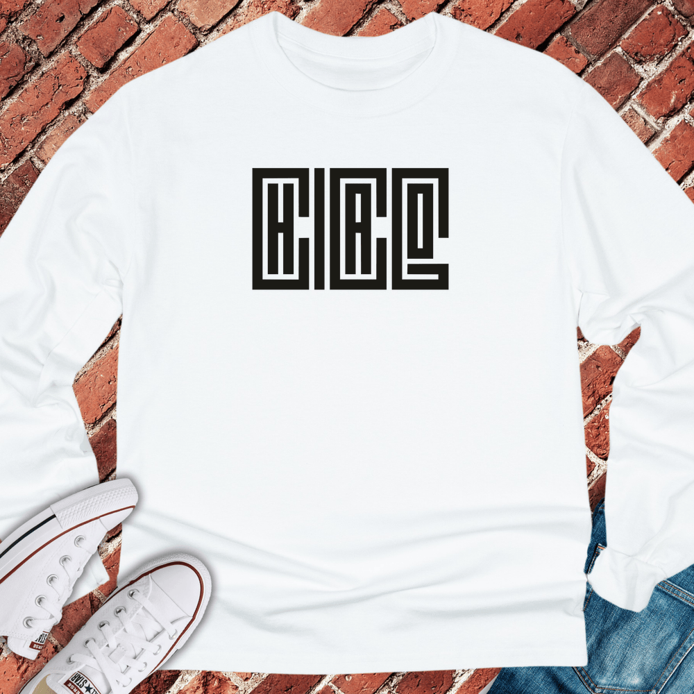 Stacked CHICAGO Long Sleeve - White