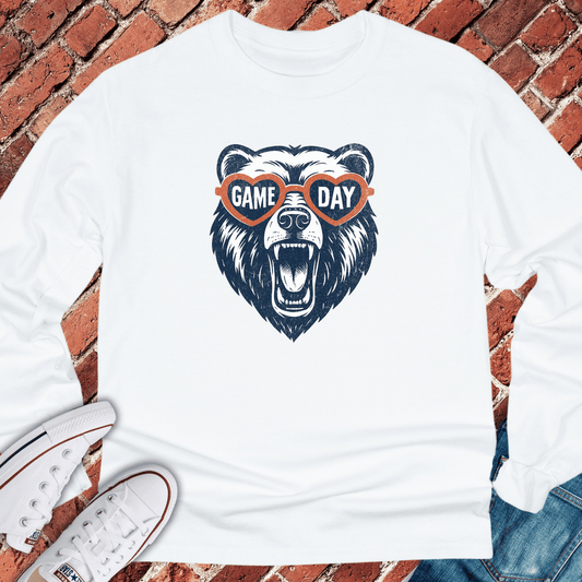 Game Day Growl Long Sleeve - White