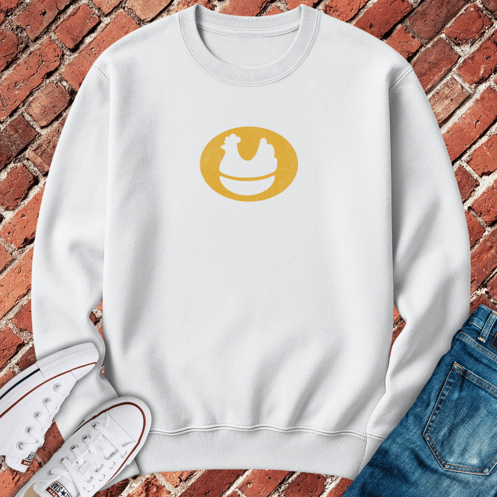 Vintage White Hen Crewneck - White