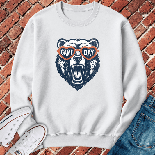Game Day Growl Crewneck - White