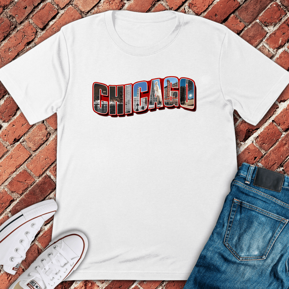 Retro Chicago Sign T-Shirt - White