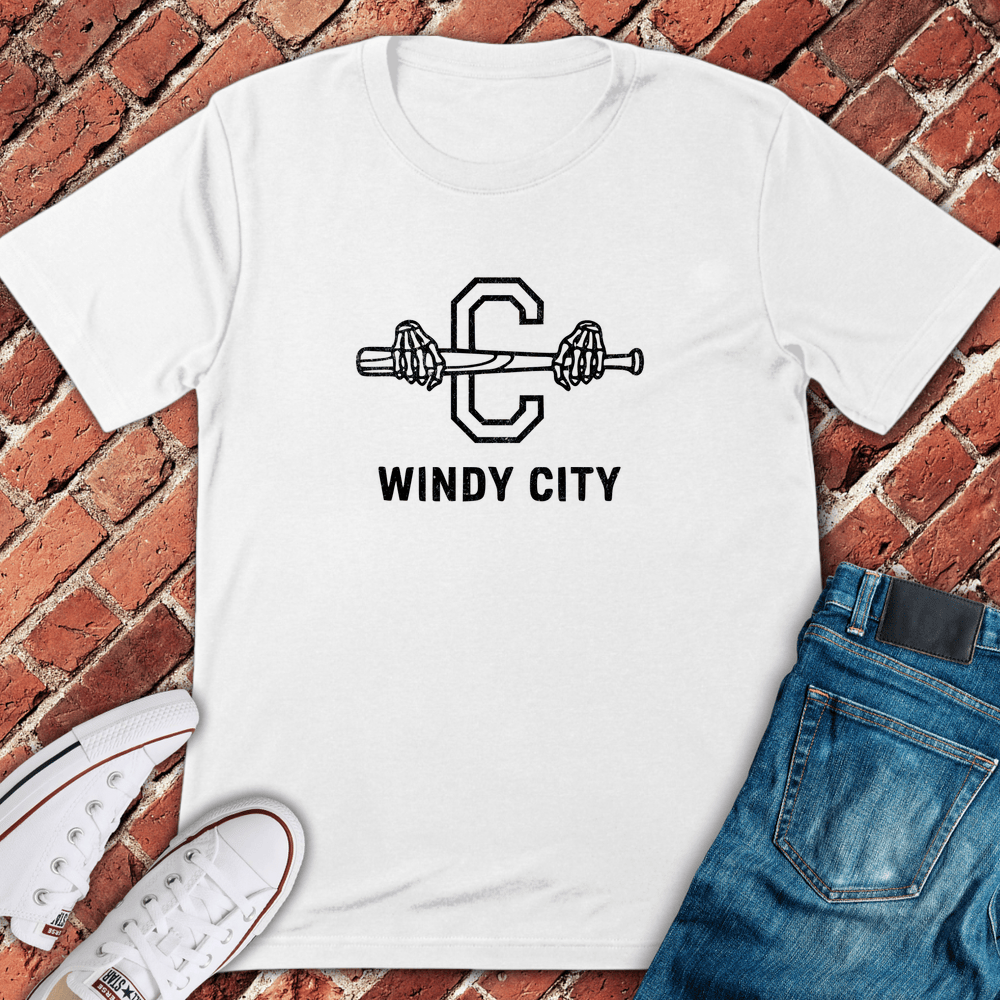 Windy City Bat T-Shirt - White