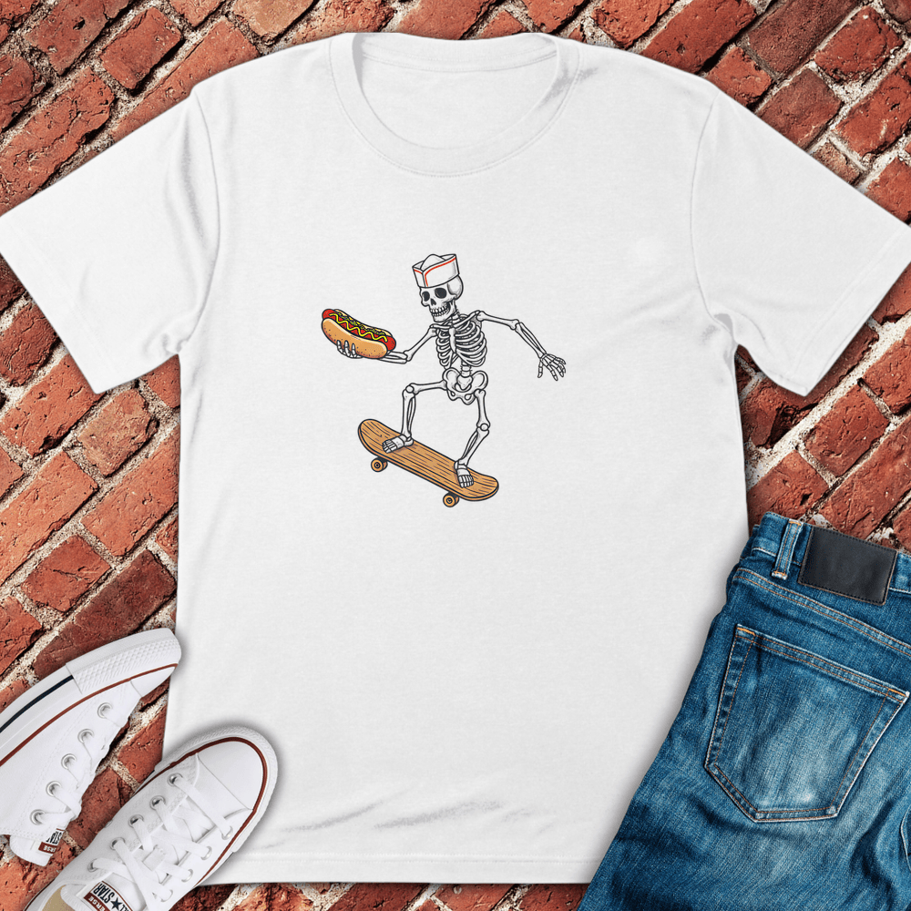 Hot Dog Skater T-Shirt - White