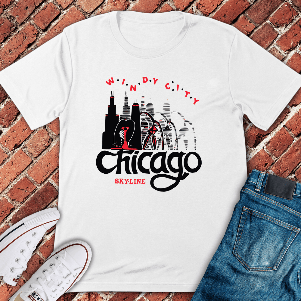 Windy City Skyline T-Shirt - White
