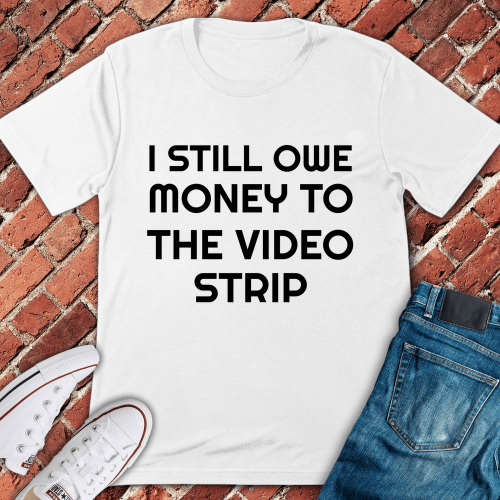 Video Strip Debt T-Shirt - White