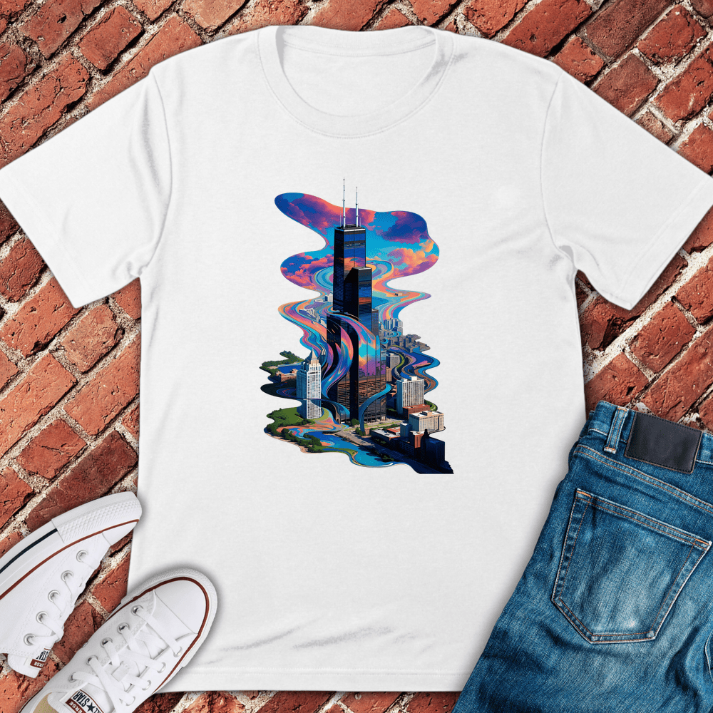 Trippy Skyline T-Shirt - White