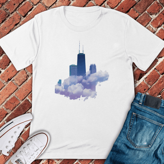 Clouds Skyline T-Shirt - White