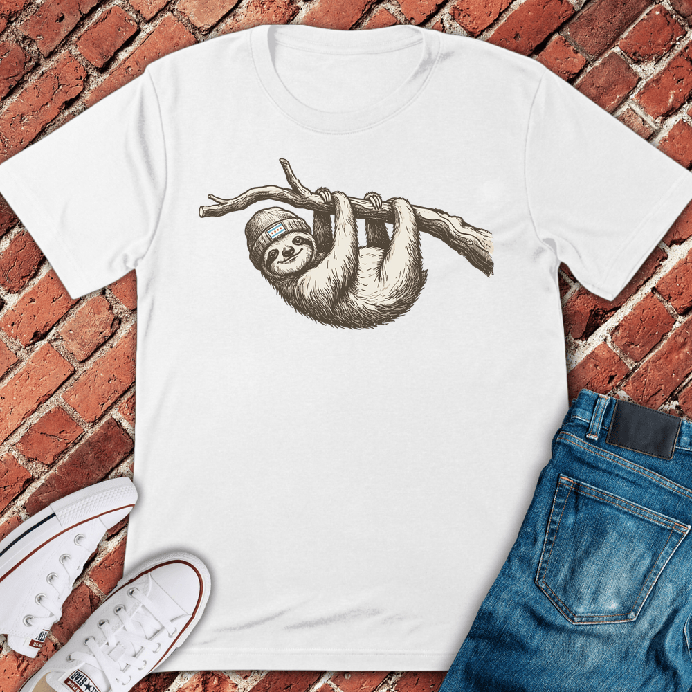 Chicago Sloth T-Shirt - White