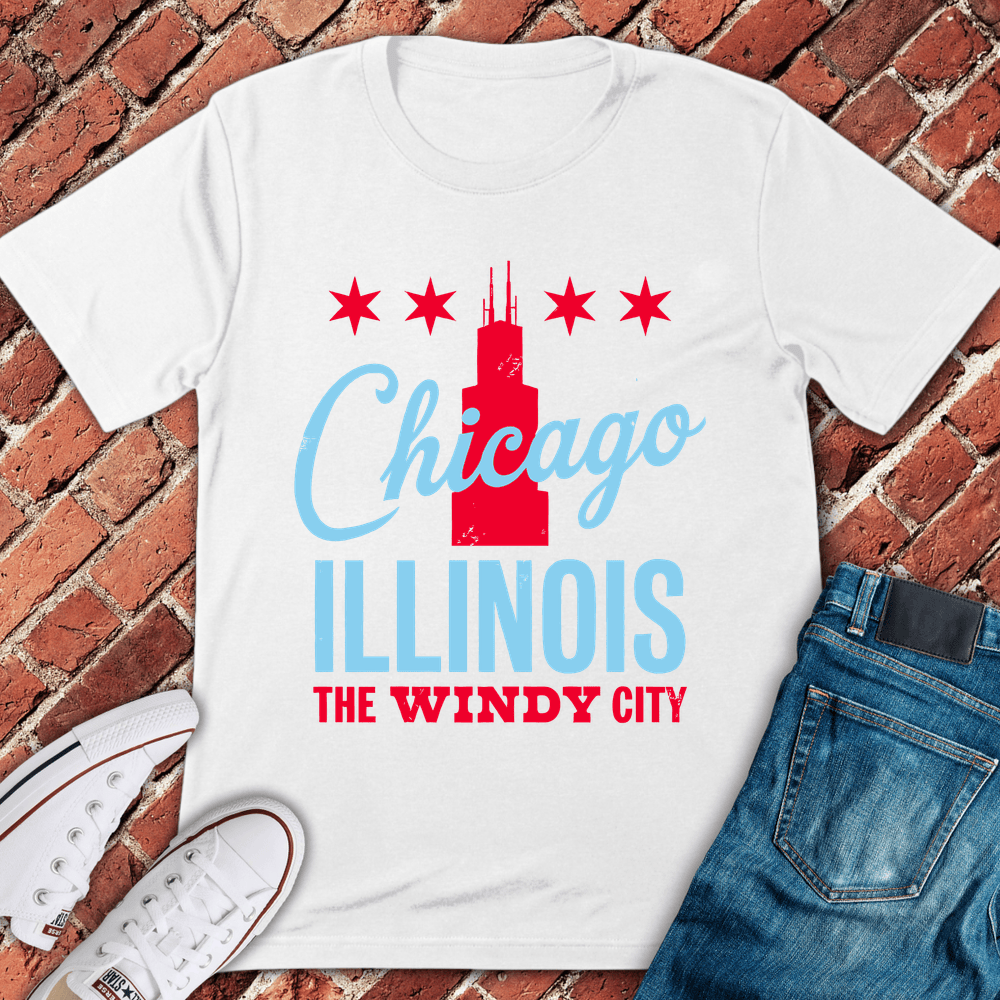 Chicago Illinois T-Shirt - White