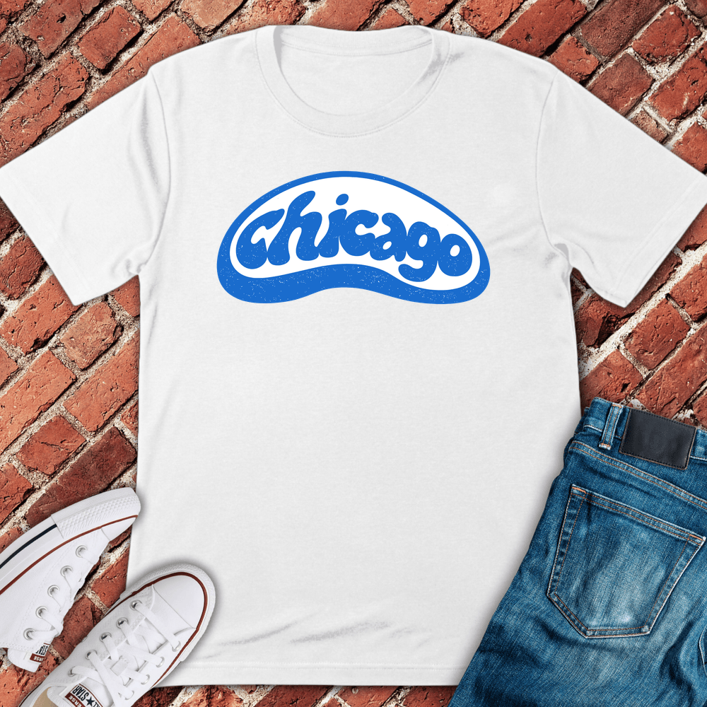 Chicago Script Badge T-Shirt - White