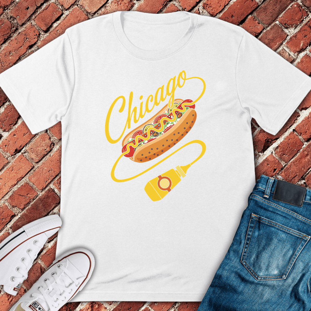 Chicago Dog Drip T-Shirt - White