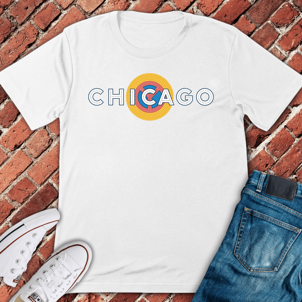 Chicago Dot Emblem T-Shirt - White