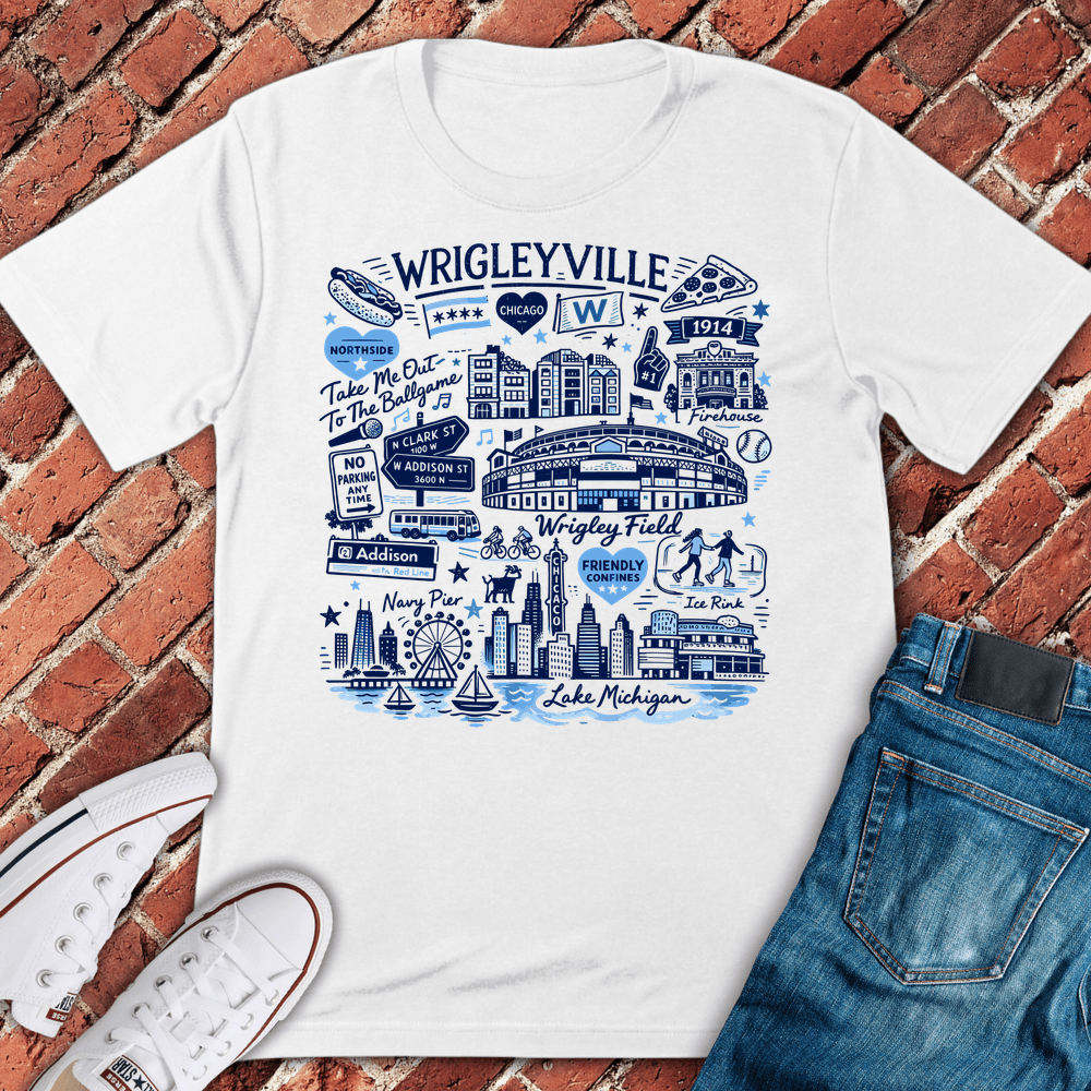 Wrigleyville Icons T-Shirt - White