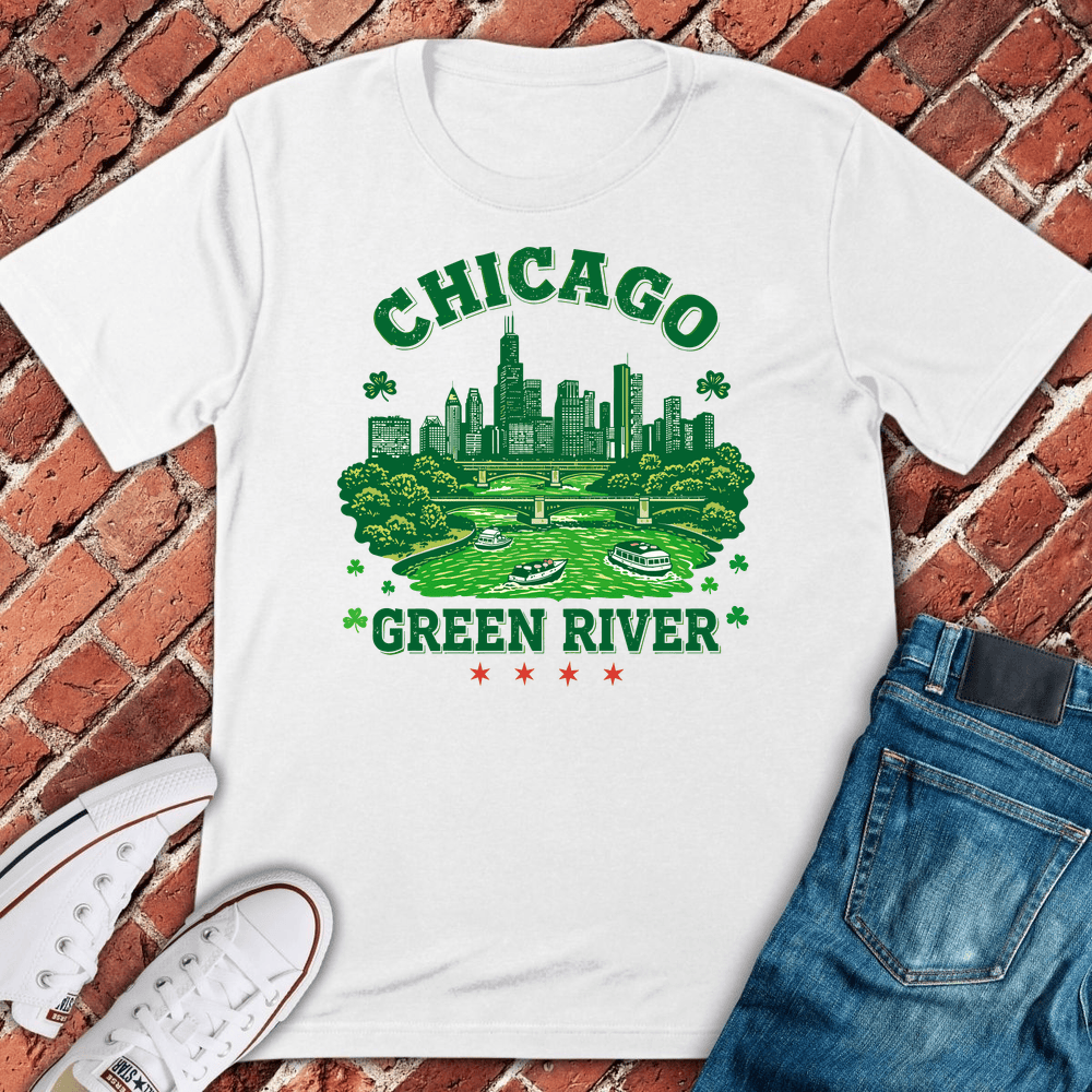 Chicago Green River T-Shirt - White