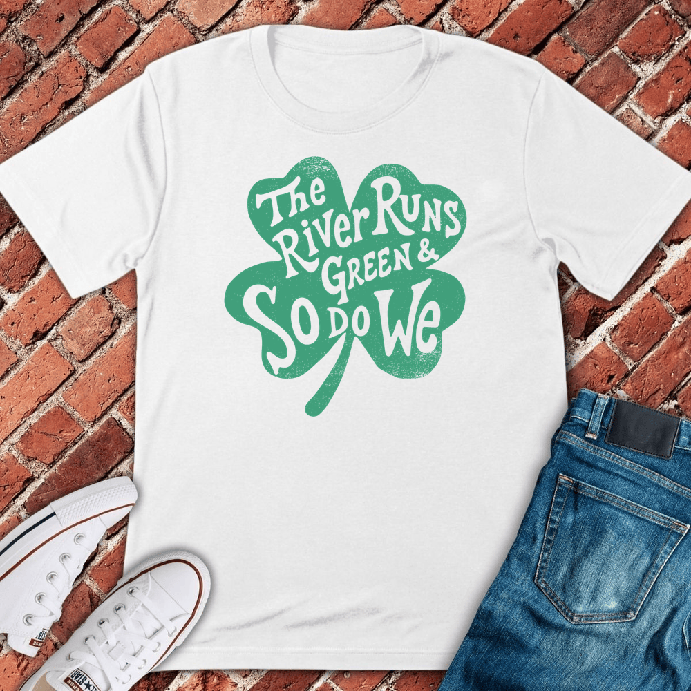 River Runs Green T-Shirt - White