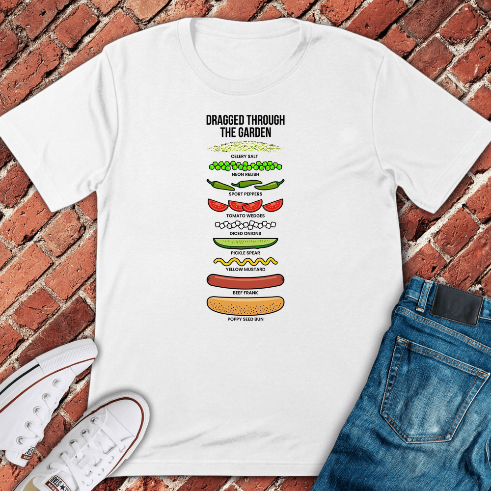 Garden Dragged T-Shirt - White