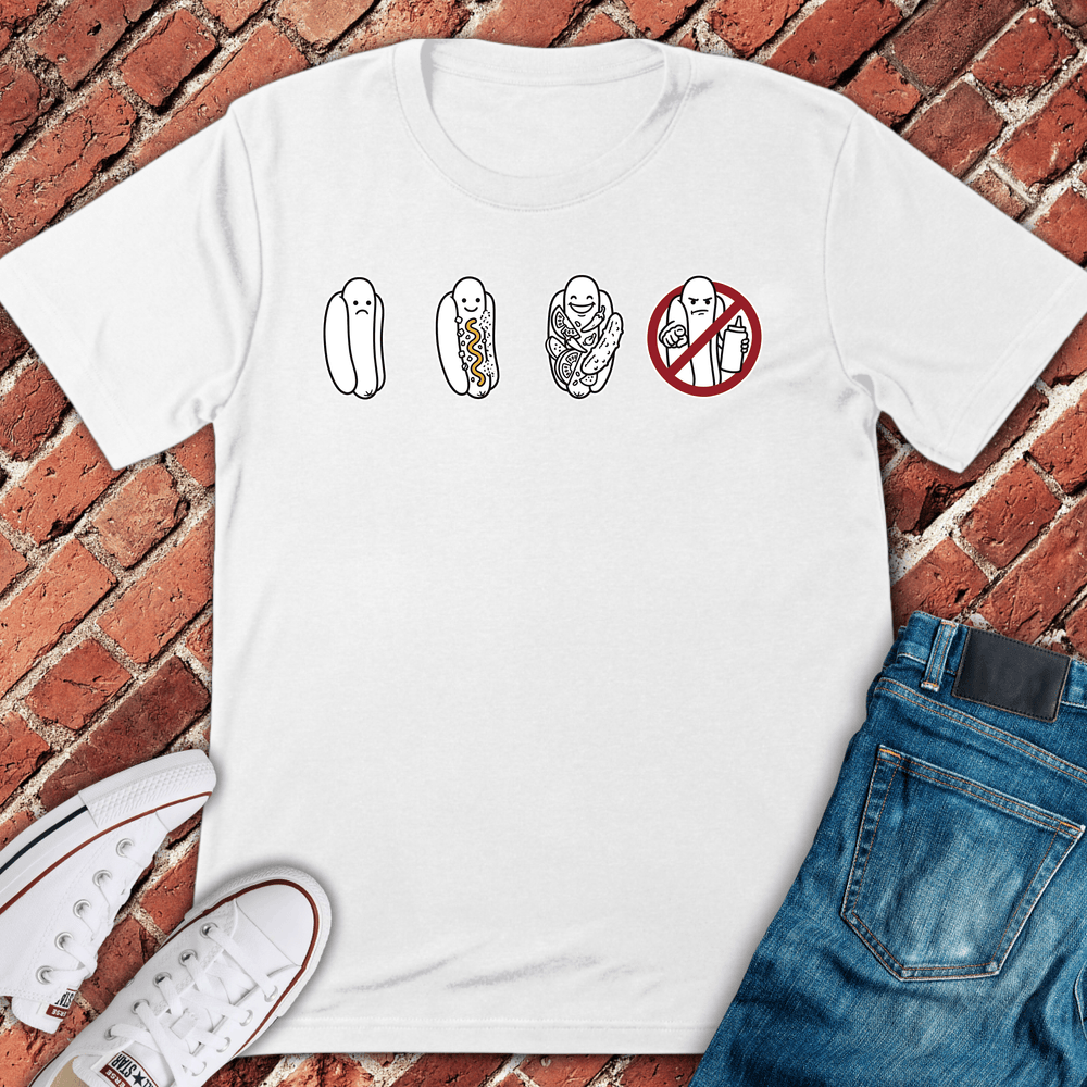 No Ketchup Dog T-Shirt - White
