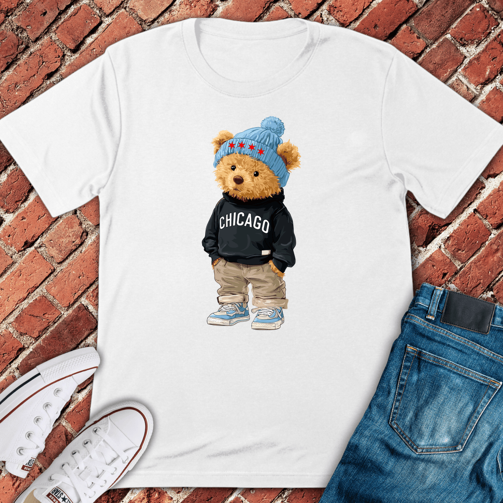 Chicago Cub Bear T-Shirt - White