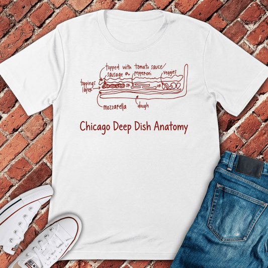 Deep Dish Anatomy T-Shirt - White