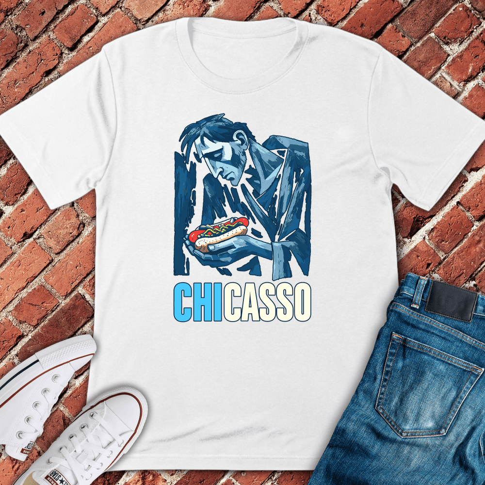 Chicago Bite Blues T-Shirt - White