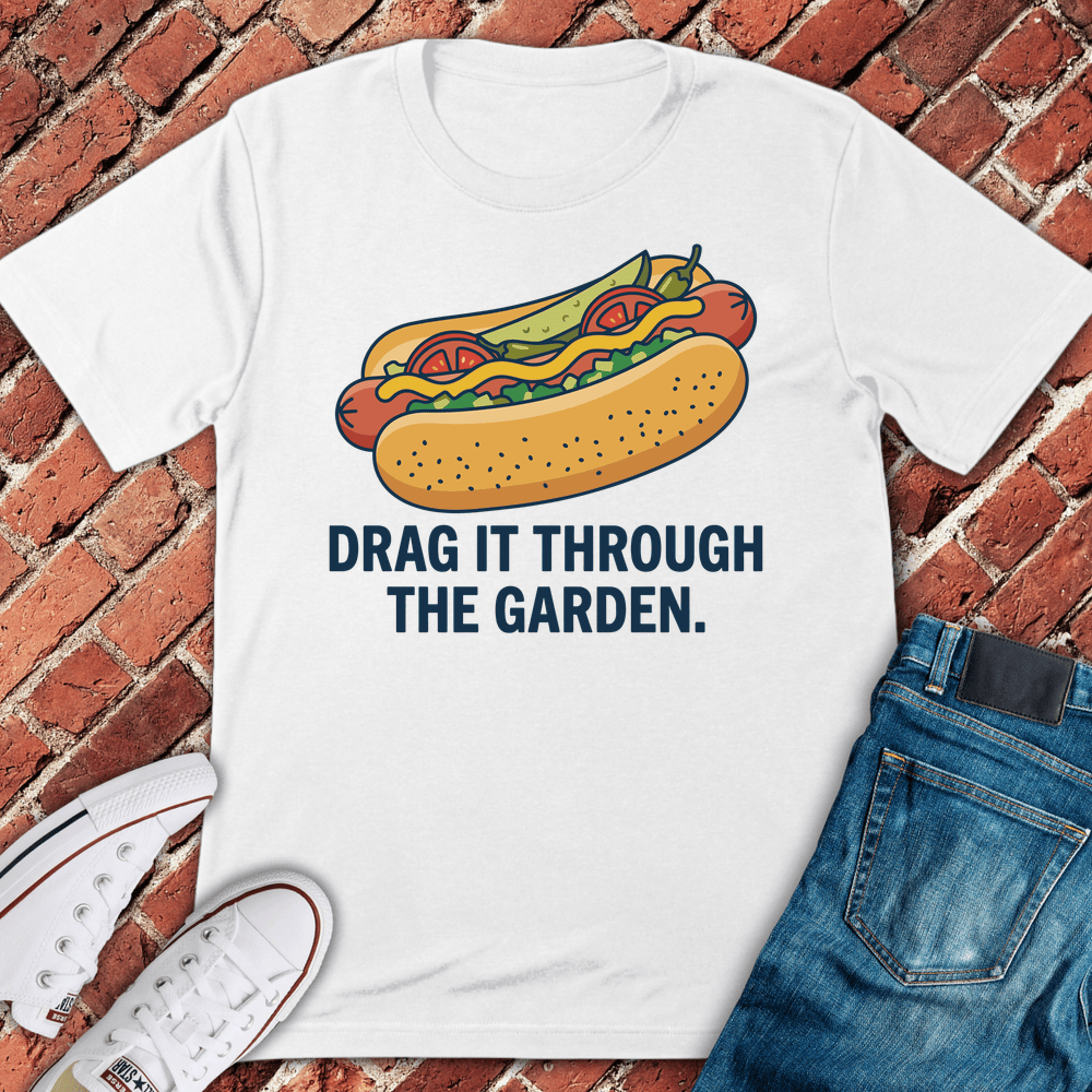 Garden Drag Dog T-Shirt - White