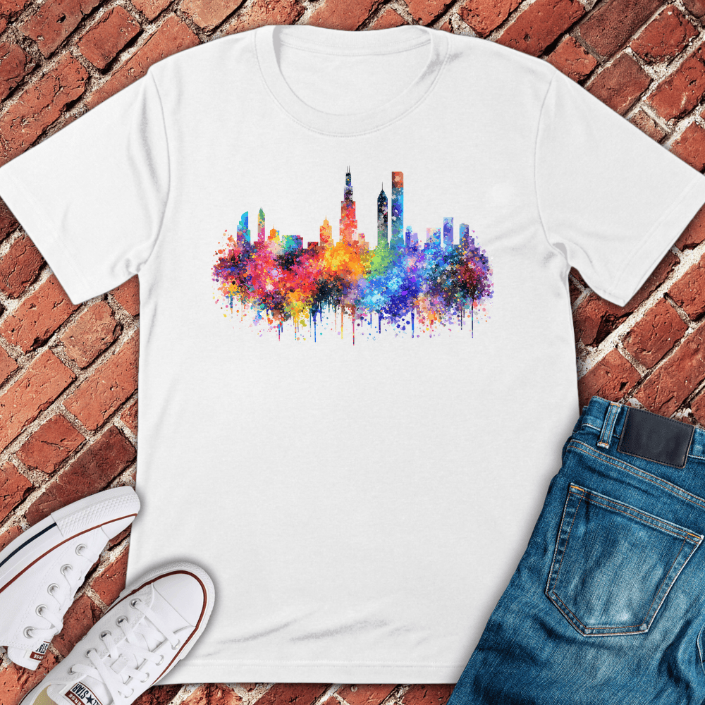 Chicago Color Splash T-Shirt - White