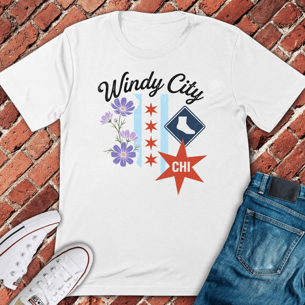 Windy Bloom Chi T-Shirt - White