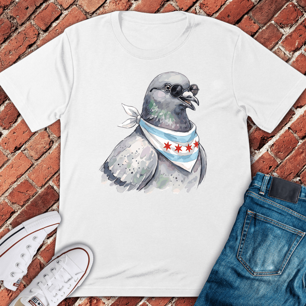 Chi Pigeon Drip T-Shirt - White