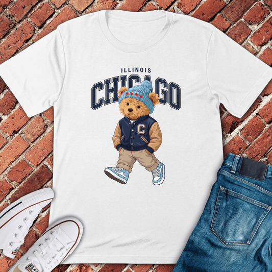 Chicago Cub Bear T-Shirt - White