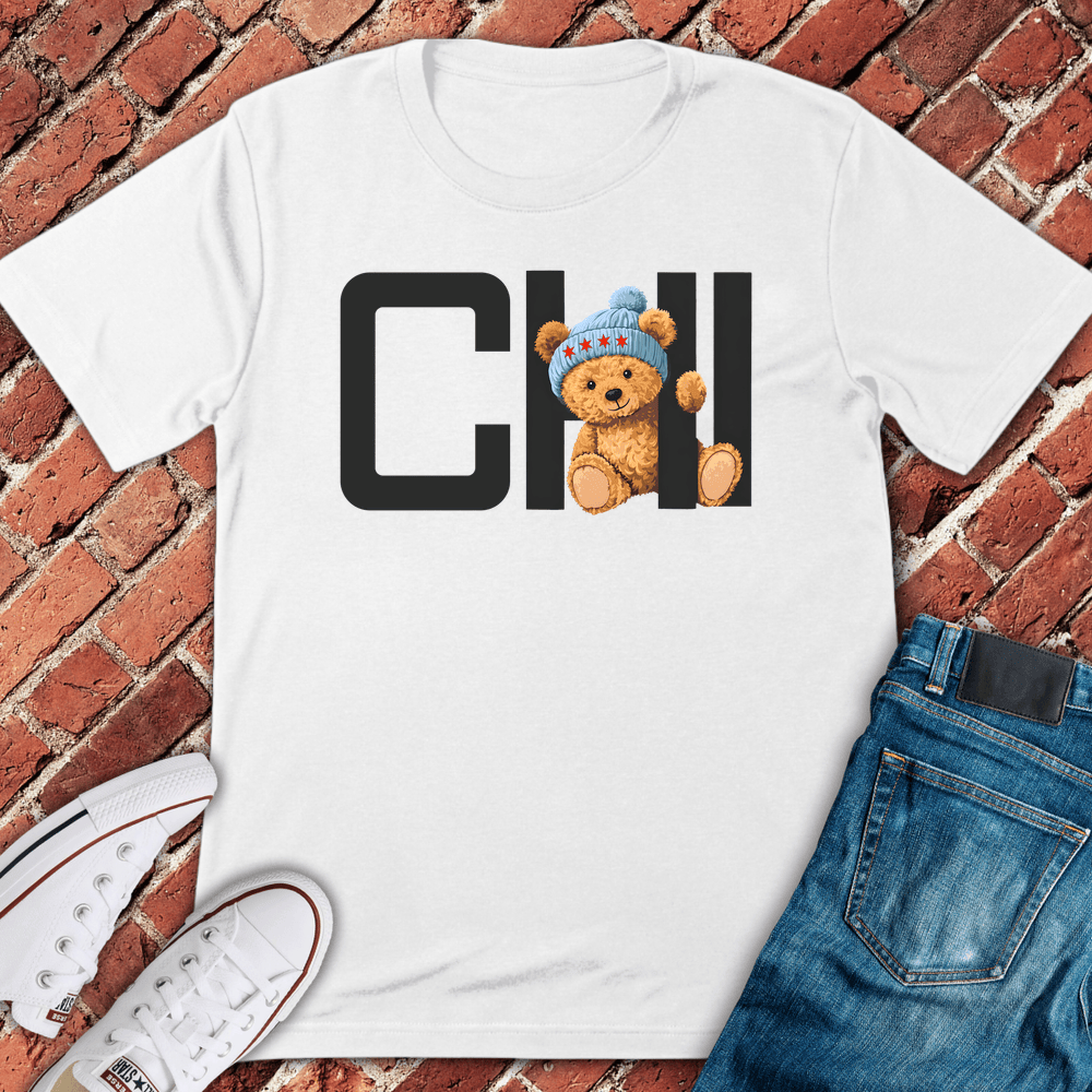 Chicago Peek Bear T-Shirt - White