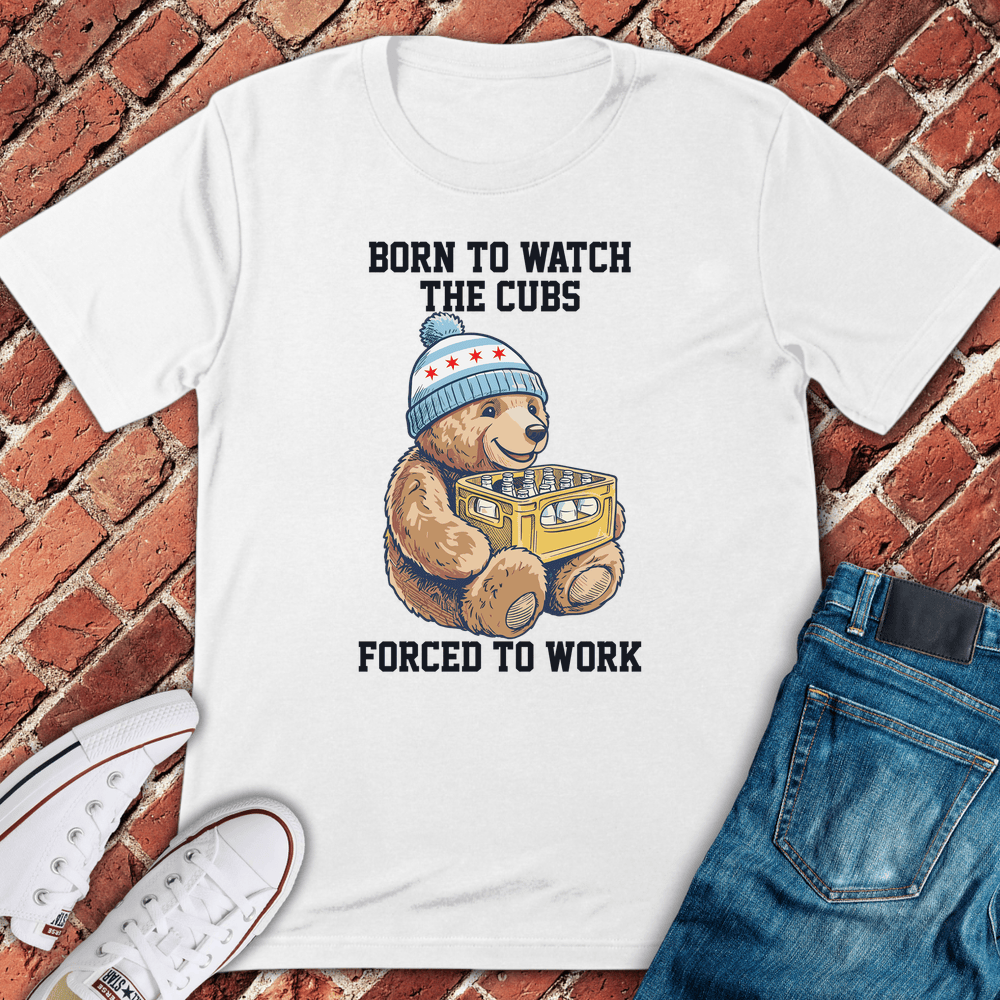 Born Cubs Forced Work T-Shirt - White