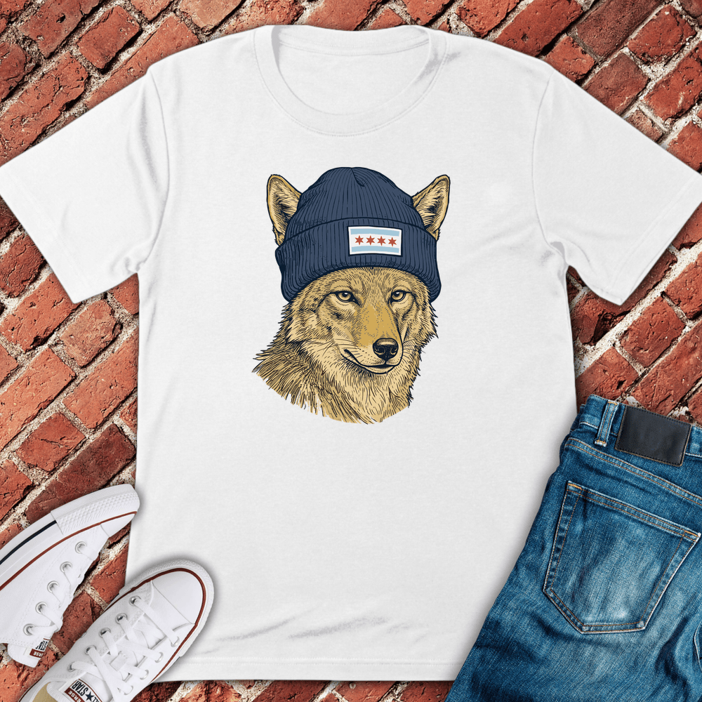 Chi Coyote Knit T-Shirt - White