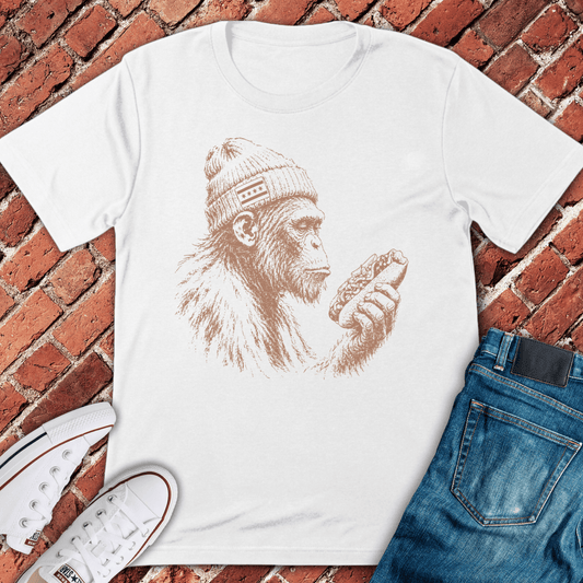 Chicago Dog Chimp T-Shirt - White