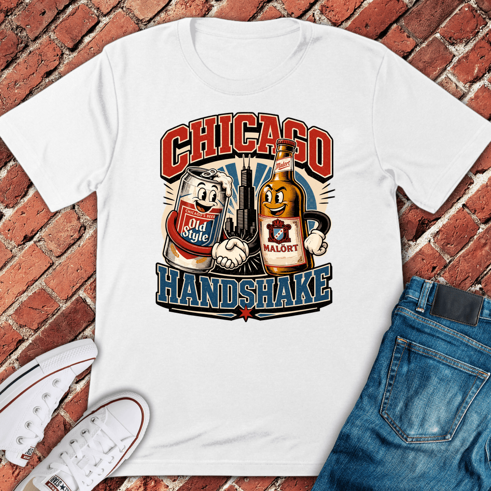 Chicago Handshake T-Shirt - White