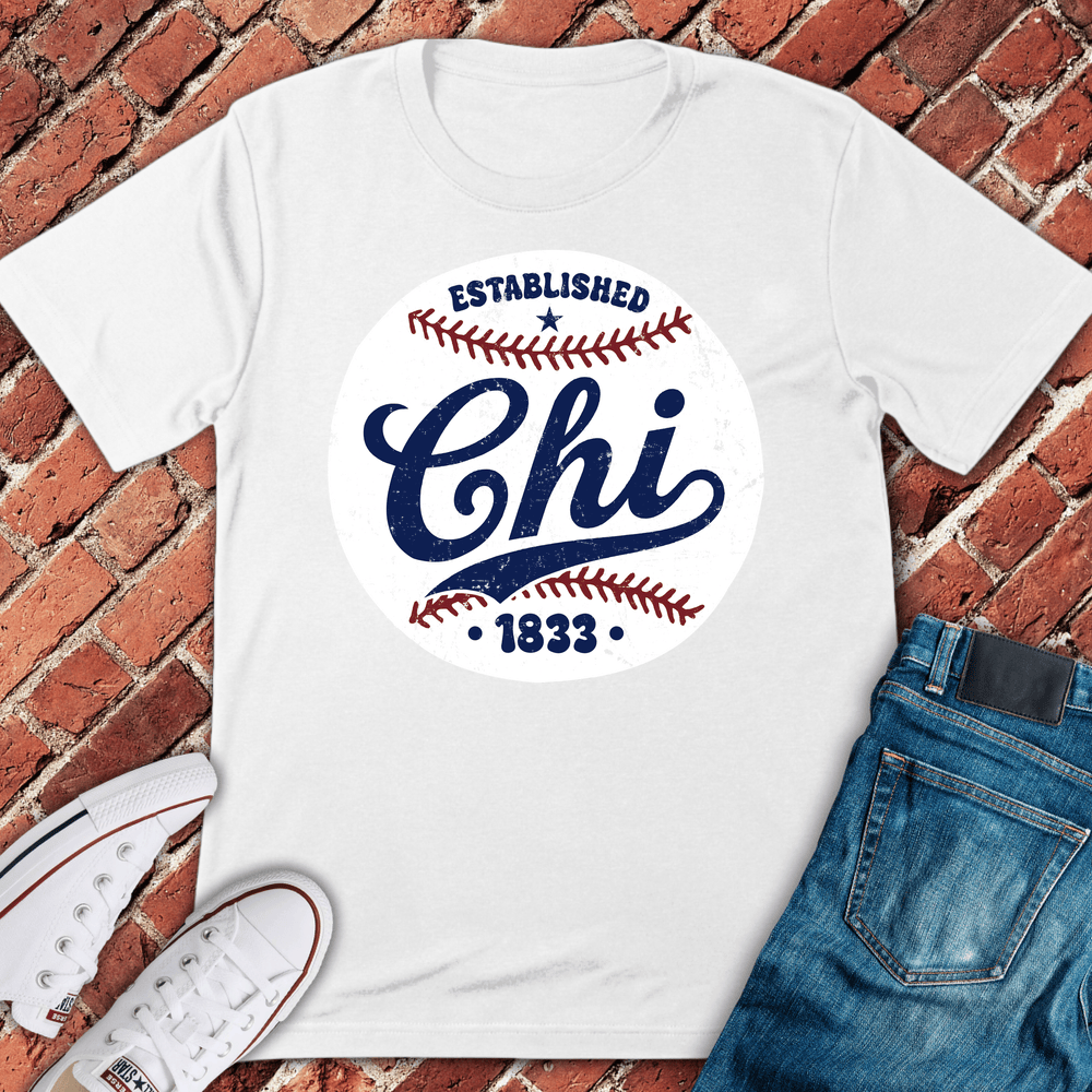 Chi Baseball T-Shirt - White