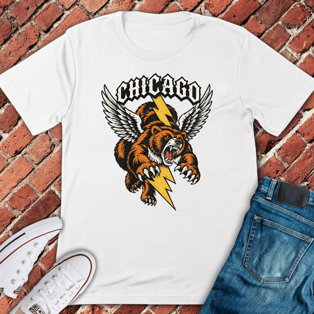 Chicago Bear Bolt T-Shirt - White