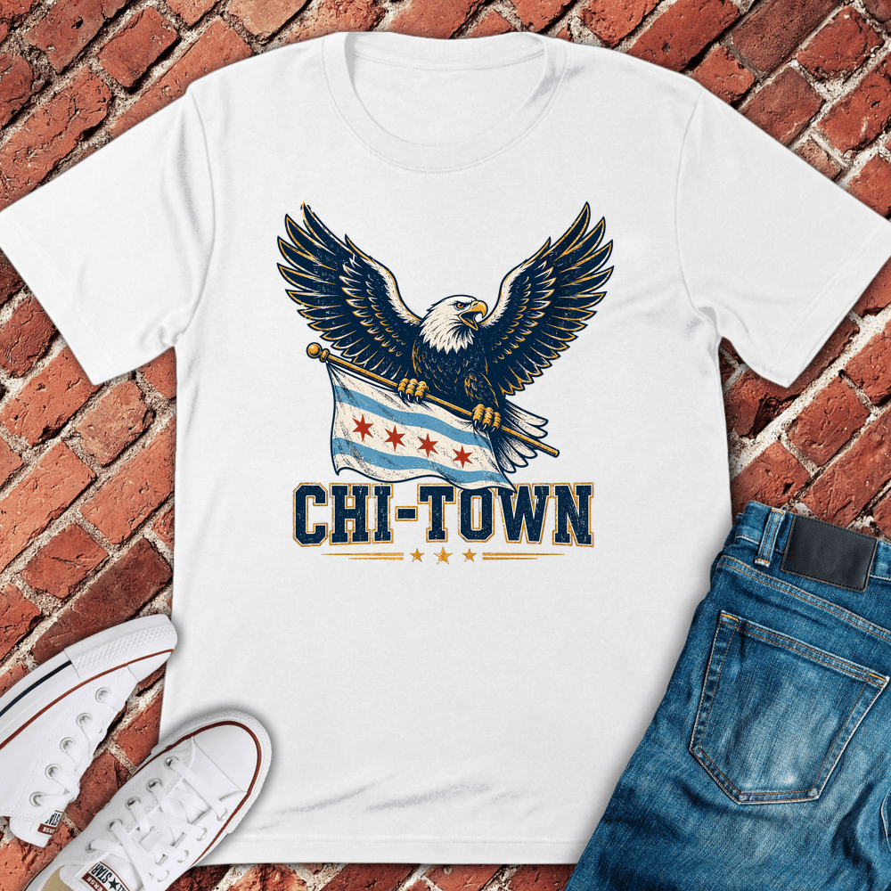 Chi Town Eagle T-Shirt - White