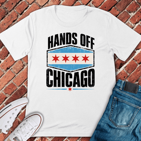 Hands Off Chicago T-Shirt - White