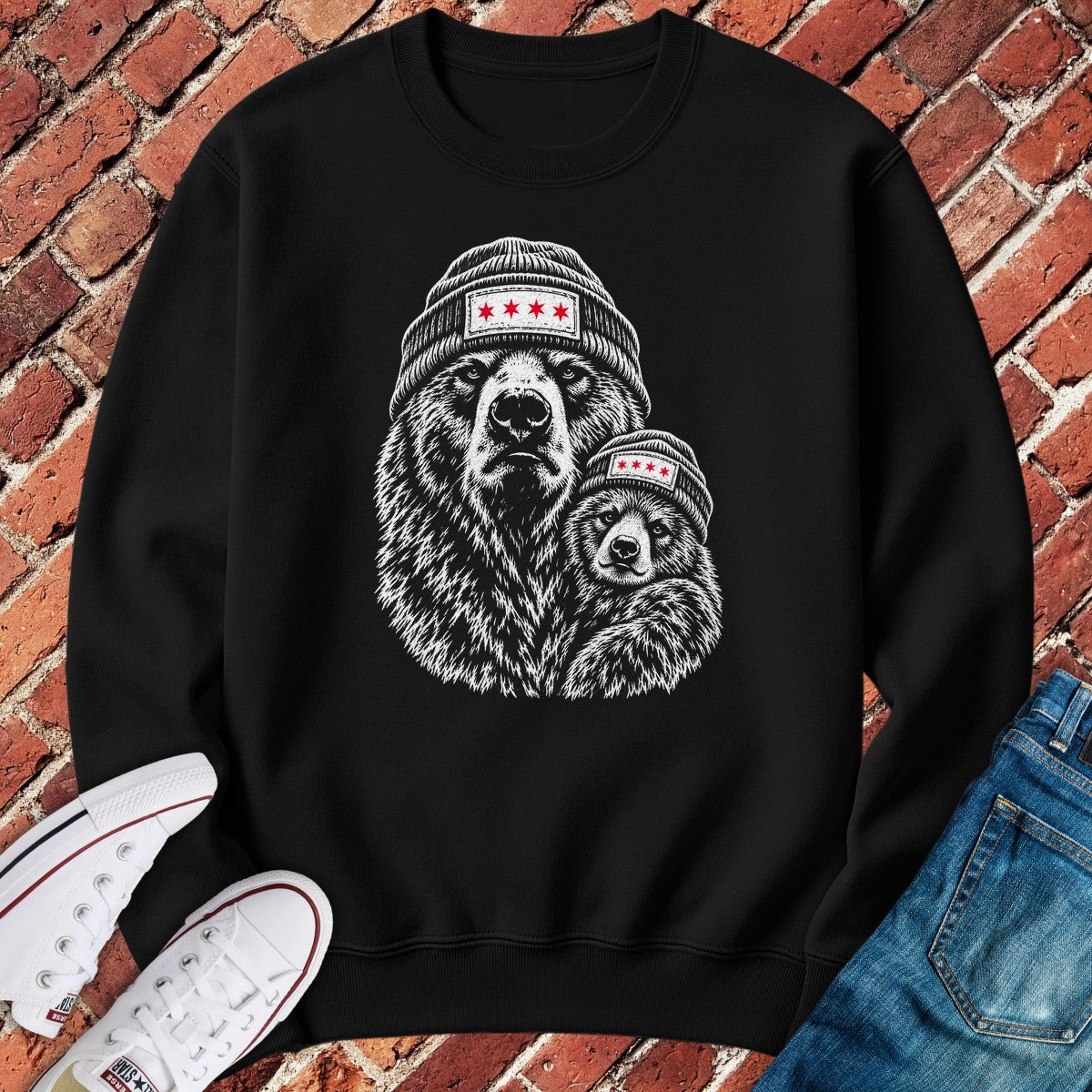 Mama Cub Crewneck - Black