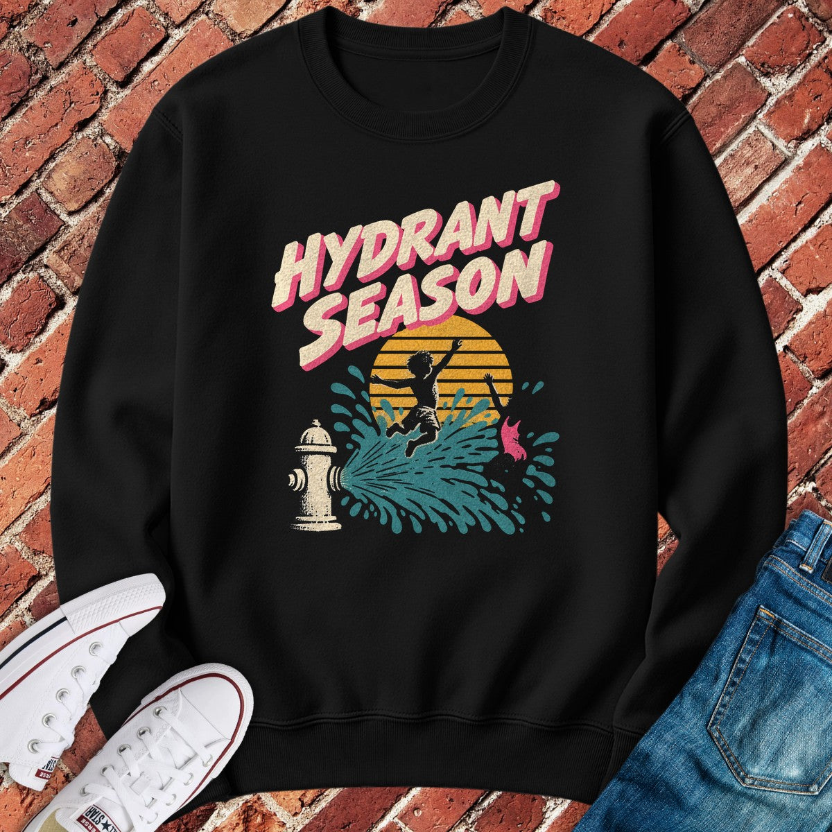 Hydrant Season Crewneck - Black