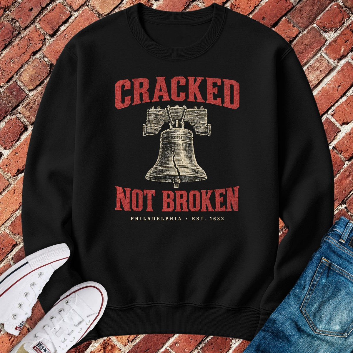 Cracked Bell Crewneck - Black