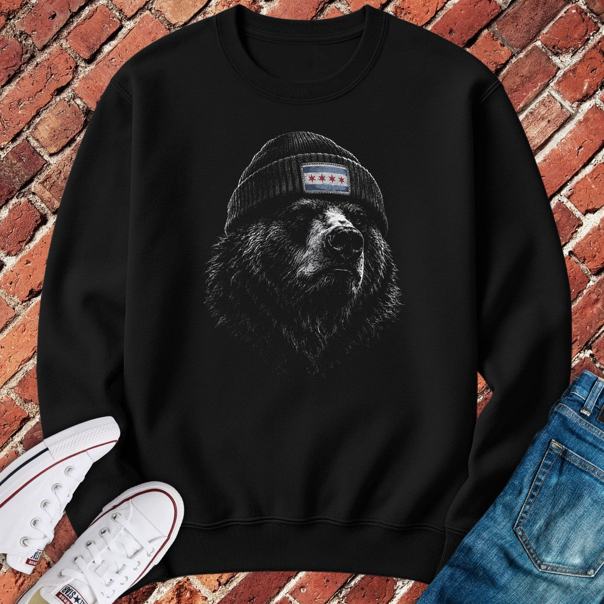 Chicago Bear Crewneck - Black