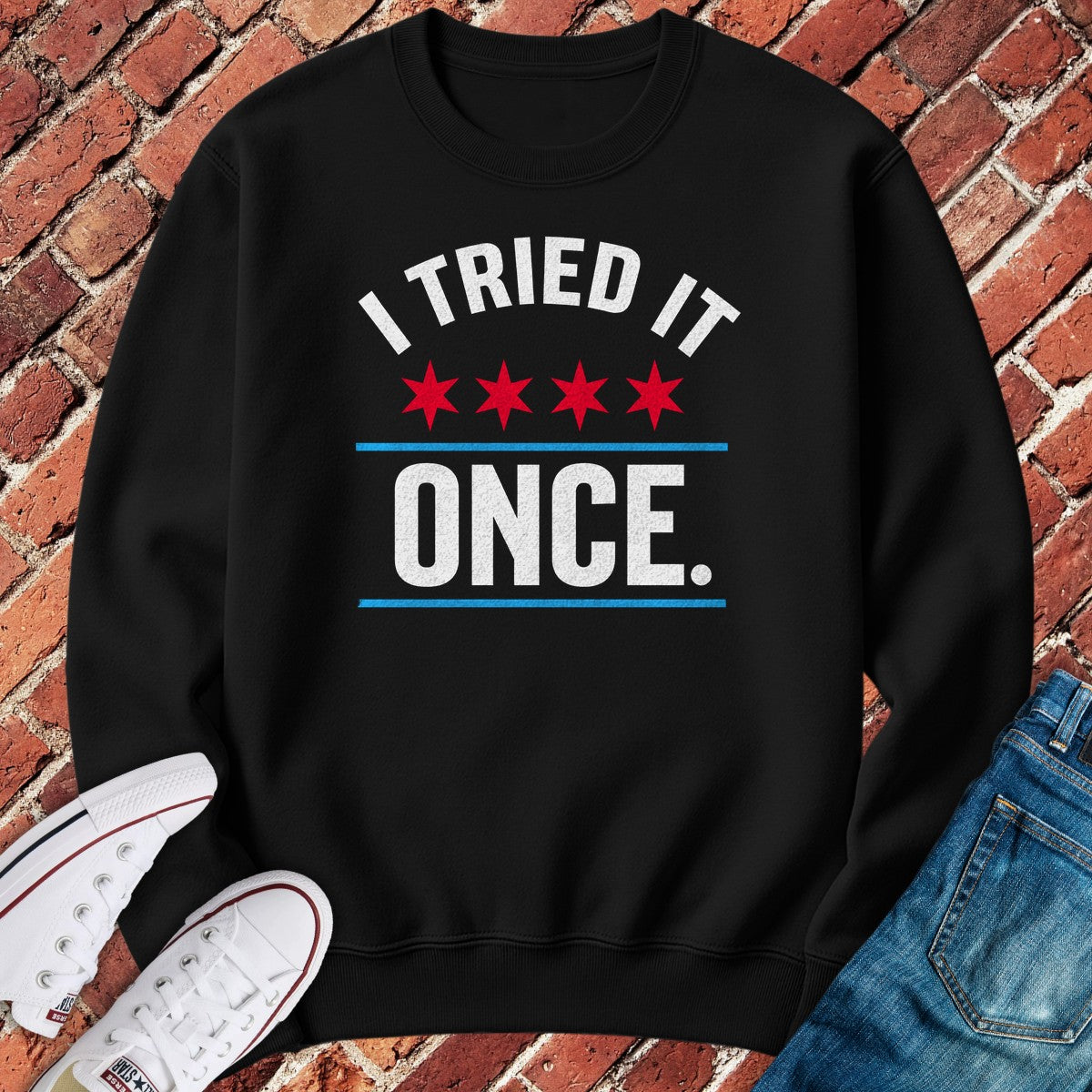 Tried Once Crewneck - Black