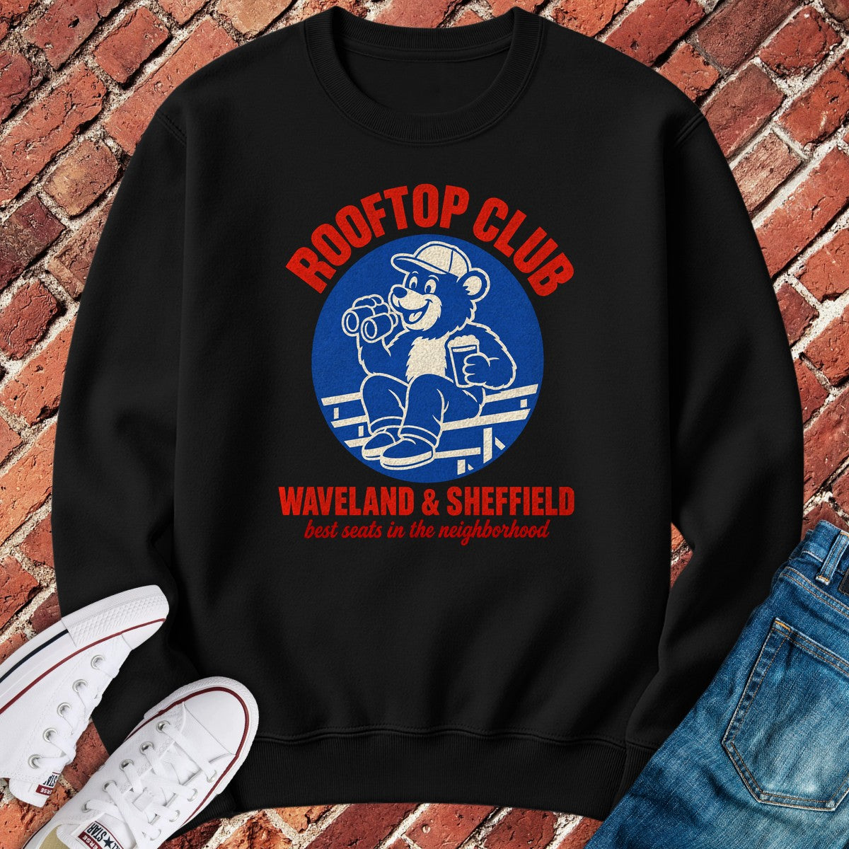 Rooftop Club Crewneck - Black