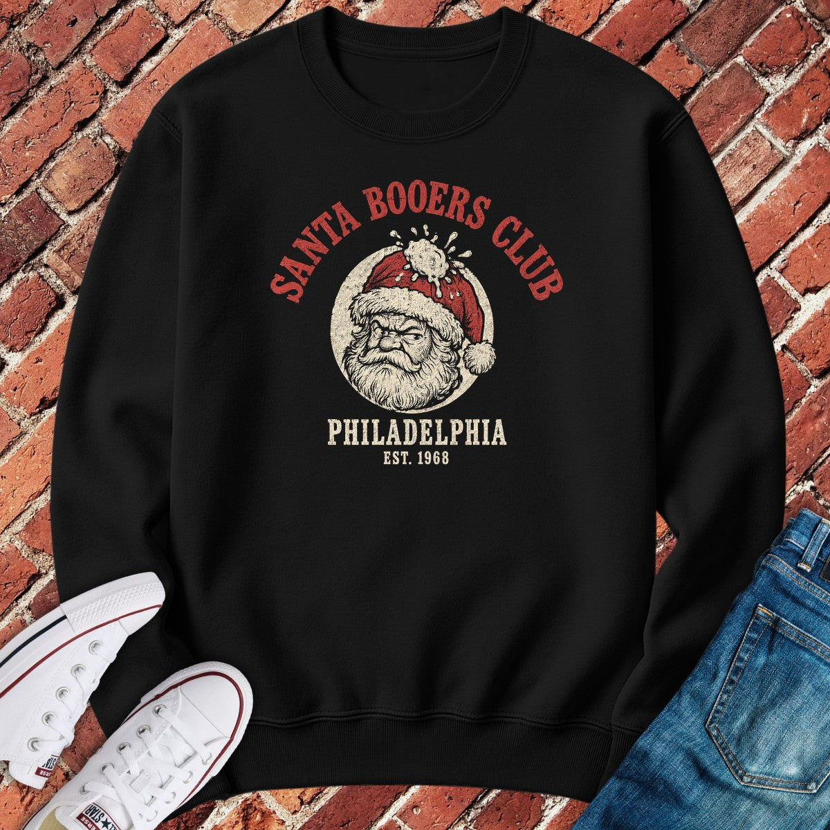 Santa Booers Crewneck - Black