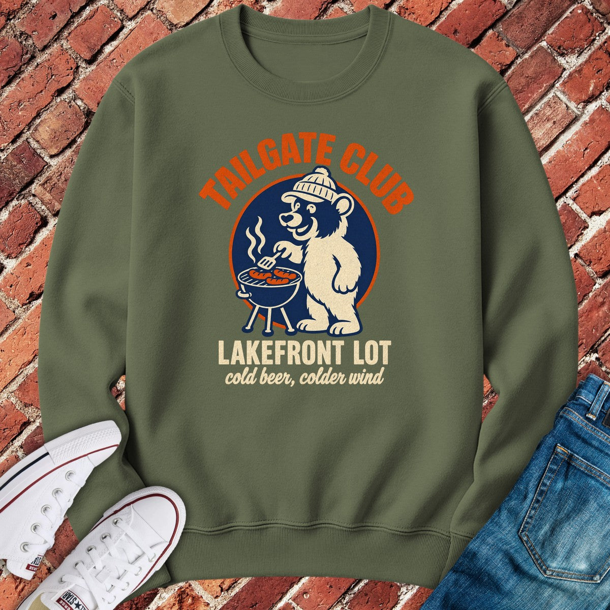 Tailgate Club Crewneck - Military Green