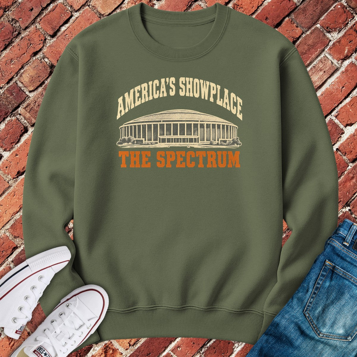 Spectrum Showplace Crewneck - Military Green