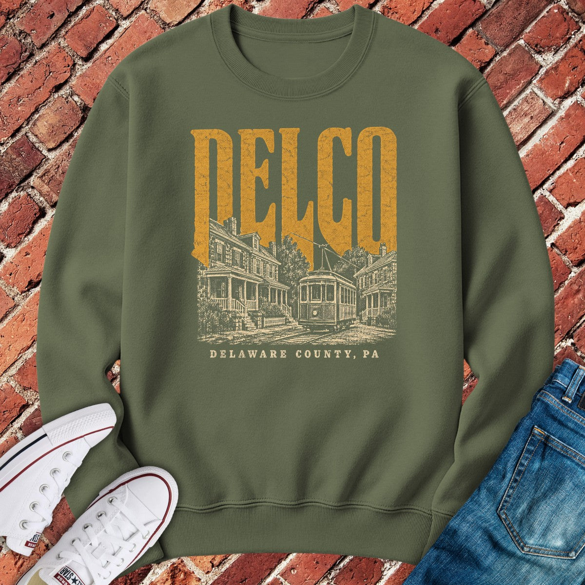 Delco Proud Crewneck - Military Green