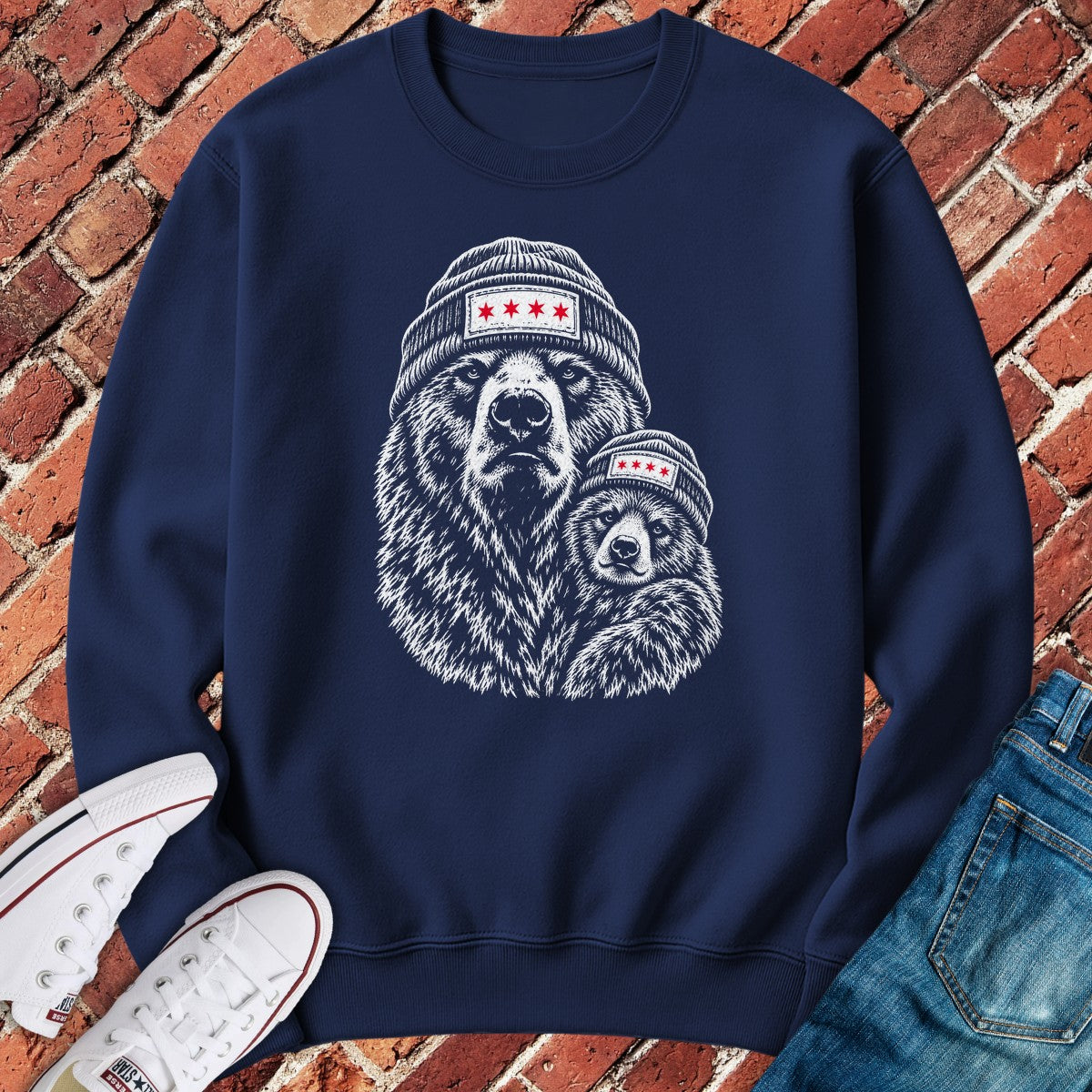 Mama Cub Crewneck - Navy
